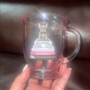 Designer Themed Pink Tinted Mug by Amanda Greenwood Art, NWT